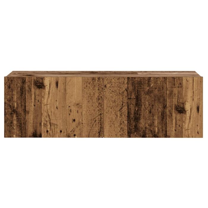 Meubles TV muraux 6 pcs vieux bois bois d'ingénierie – Image 5