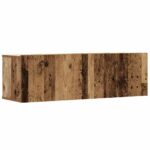 Ensemble de meuble TV mural 6 pcs vieux bois bois d'ingénierie – Image 4