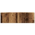 Ensemble de meuble TV mural 6 pcs vieux bois bois d'ingénierie – Image 5