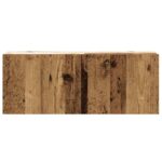 Ensemble de meuble TV mural 2 pcs vieux bois bois d'ingénierie – Image 5