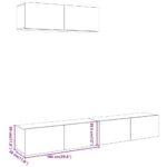 Meubles TV muraux 3 pcs vieux bois 100x30x30 cm bois ingénierie – Image 5