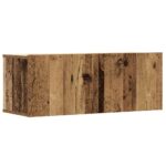 Ensemble de meuble TV mural 8 pcs vieux bois bois d'ingénierie – Image 2