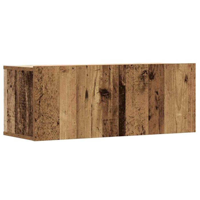 Ensemble de meuble TV mural 8 pcs vieux bois bois d'ingénierie – Image 2