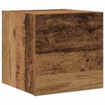 Ensemble de meuble TV mural 7 pcs vieux bois bois d'ingénierie – Image 2