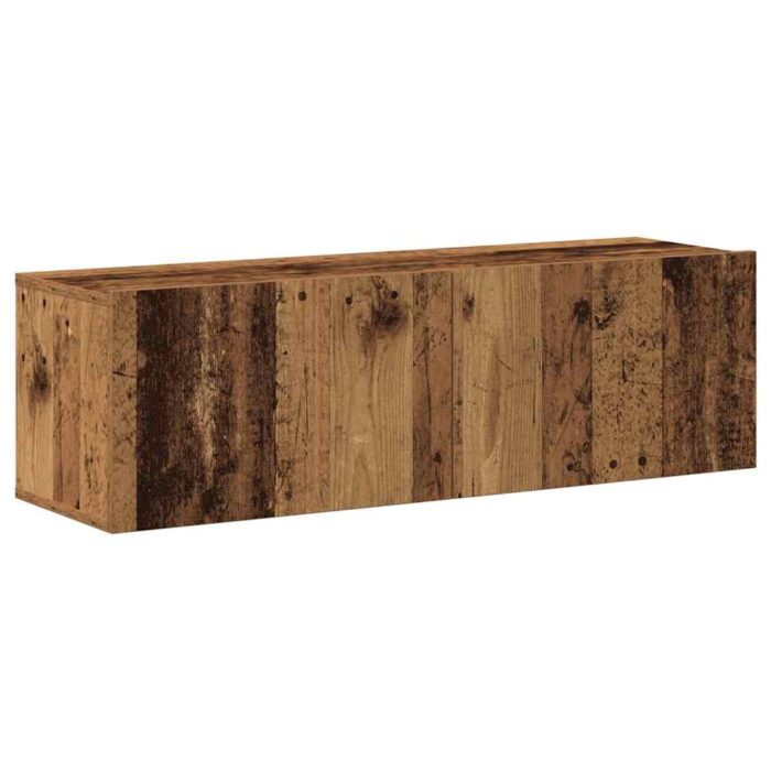 Ensemble de meuble TV mural 7 pcs vieux bois bois d'ingénierie – Image 4