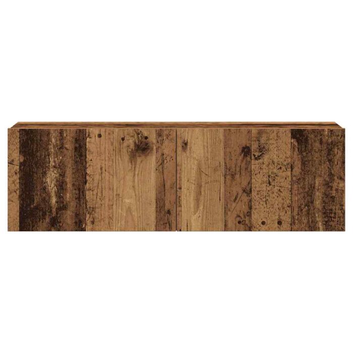 Ensemble de meuble TV mural 7 pcs vieux bois bois d'ingénierie – Image 5