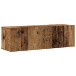 Ensemble de meuble TV mural 4 pcs vieux bois bois d'ingénierie – Image 2