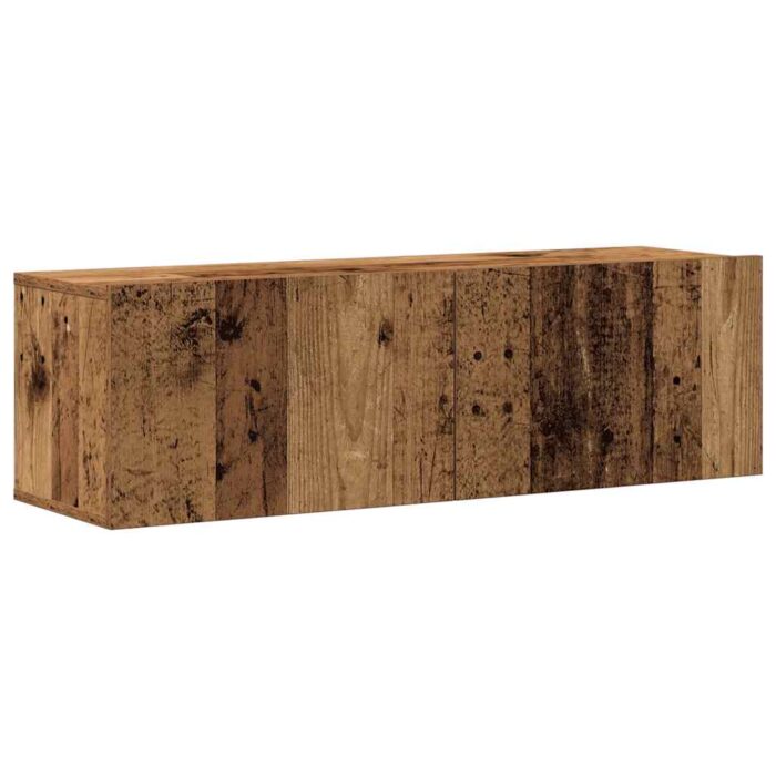 Ensemble de meuble TV mural 4 pcs vieux bois bois d'ingénierie – Image 2