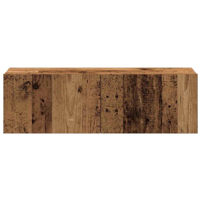 Ensemble de meuble TV mural 4 pcs vieux bois bois d'ingénierie – Image 3