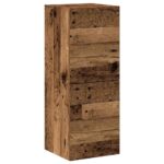 Ensemble de meuble TV mural 4 pcs vieux bois bois d'ingénierie – Image 4