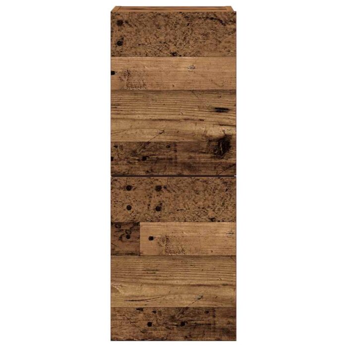 Ensemble de meuble TV mural 4 pcs vieux bois bois d'ingénierie – Image 5