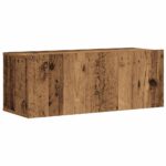 Ensemble de meuble TV mural 7 pcs vieux bois bois d'ingénierie – Image 2