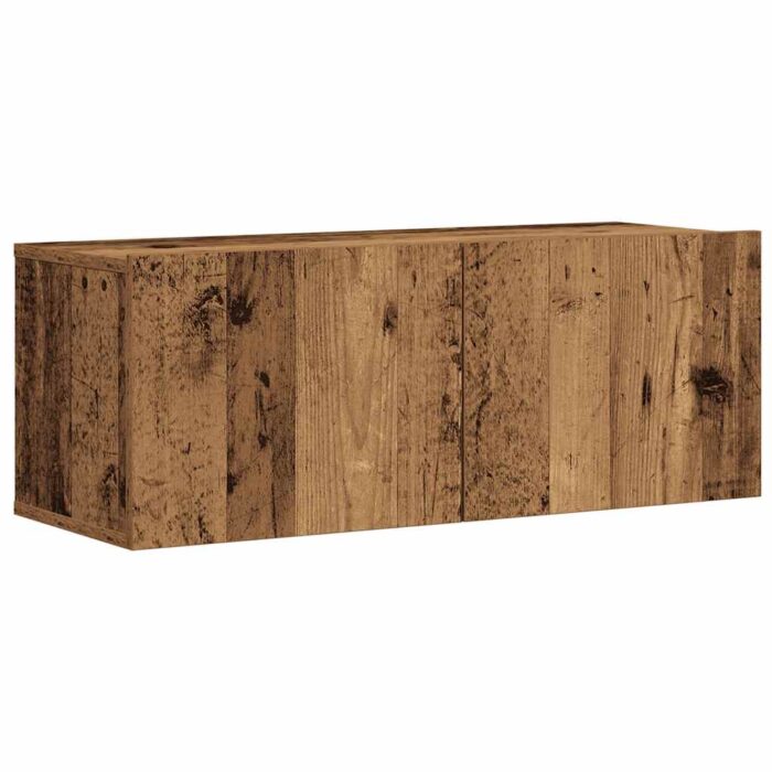 Ensemble de meuble TV mural 7 pcs vieux bois bois d'ingénierie – Image 2