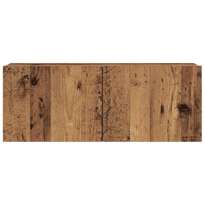 Ensemble de meuble TV mural 7 pcs vieux bois bois d'ingénierie – Image 3