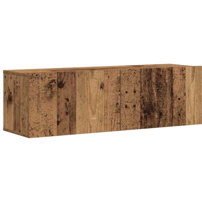 Ensemble de meuble TV mural 7 pcs vieux bois bois d'ingénierie – Image 4