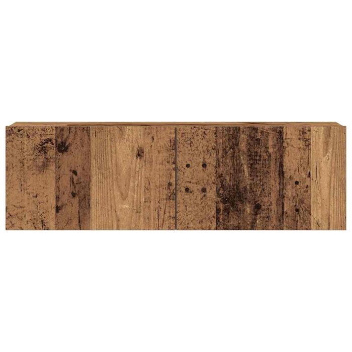 Ensemble de meuble TV mural 7 pcs vieux bois bois d'ingénierie – Image 5