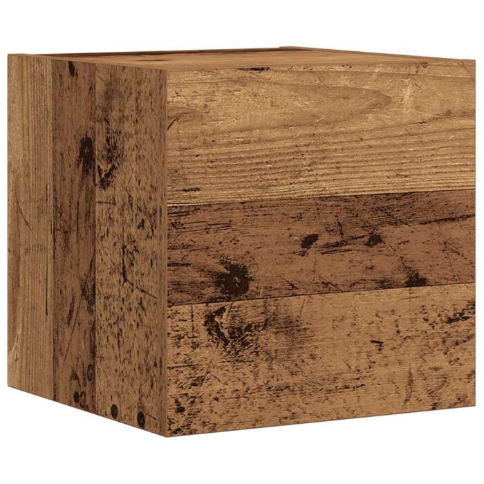 Ensemble de meuble TV mural 7 pcs vieux bois bois d'ingénierie – Image 6