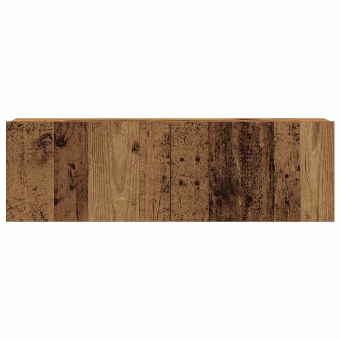 Ensemble de meuble TV mural 7 pcs vieux bois bois d'ingénierie – Image 3
