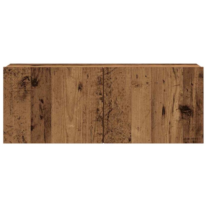Ensemble de meuble TV mural 7 pcs vieux bois bois d'ingénierie – Image 5