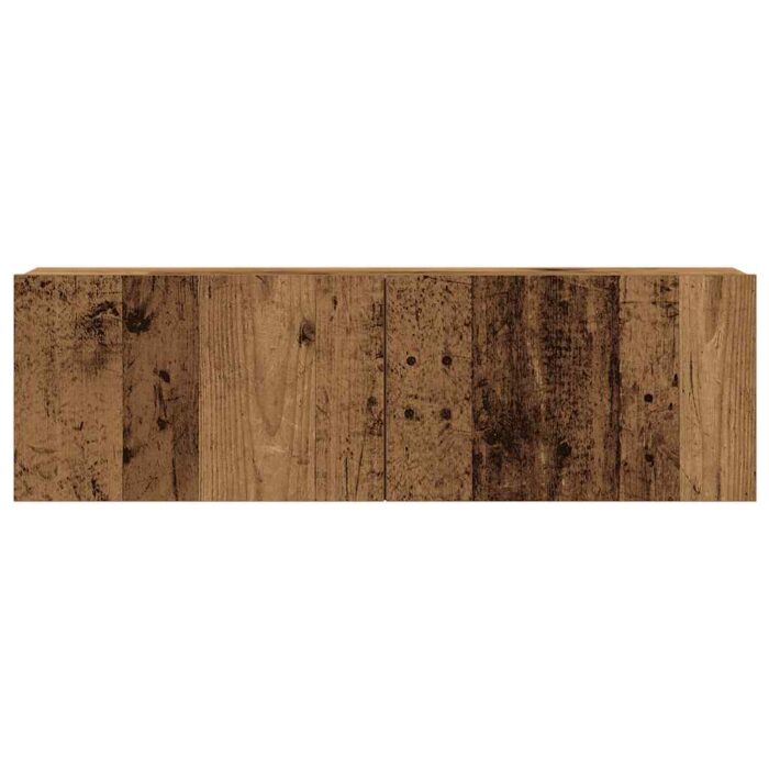 Ensemble de meuble TV mural 5 pcs vieux bois bois d'ingénierie – Image 5