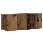Ensemble de meuble TV mural 4 pcs vieux bois bois d'ingénierie – Image 2