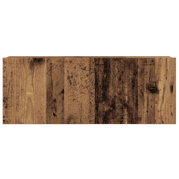 Ensemble de meuble TV mural 4 pcs vieux bois bois d'ingénierie – Image 3