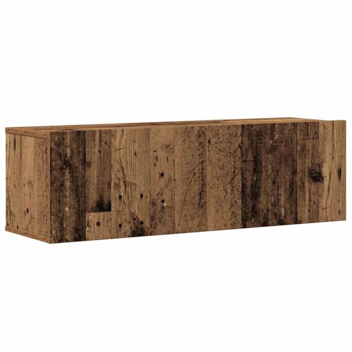 Ensemble de meuble TV mural 4 pcs vieux bois bois d'ingénierie – Image 2