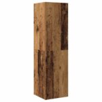 Ensemble de meuble TV mural 4 pcs vieux bois bois d'ingénierie – Image 6