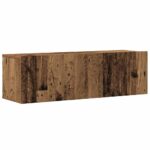 Ensemble de meuble TV mural 9 pcs vieux bois bois d'ingénierie – Image 2