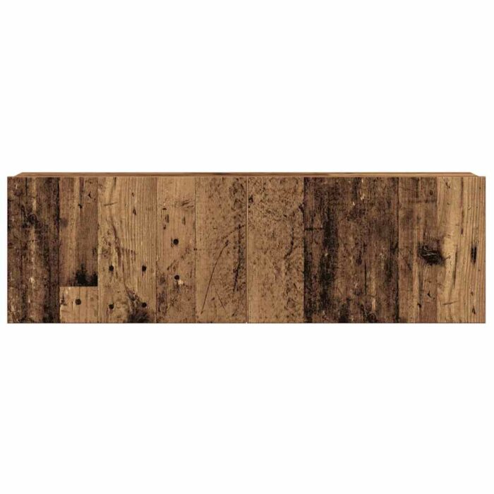 Ensemble de meuble TV mural 9 pcs vieux bois bois d'ingénierie – Image 3