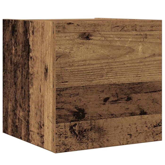 Ensemble de meuble TV mural 9 pcs vieux bois bois d'ingénierie – Image 8