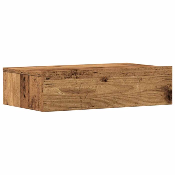 Table de chevet vieux bois 60x35 cm bois d'ingénierie – Image 4