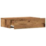 Table de chevet vieux bois 60x35 cm bois d'ingénierie – Image 8