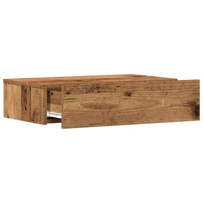 Table de chevet vieux bois 60x35 cm bois d'ingénierie – Image 8