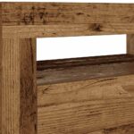 Tables de chevet 2 pcs avec LED vieux bois 60x35x40 cm – Image 10