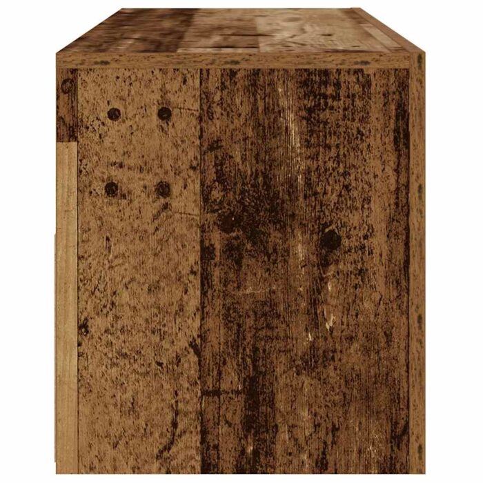 Tables de chevet 2 pcs avec LED vieux bois 60x35x40 cm – Image 7