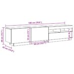 Meuble TV avec lumières LED vieux bois bois d'ingénierie – Image 12