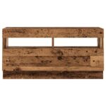 Meuble TV avec lumières LED vieux bois bois d'ingénierie – Image 5