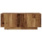 Meuble TV avec lumières LED vieux bois bois d'ingénierie – Image 7