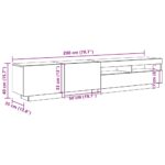 Meuble TV avec lumières LED vieux bois bois d'ingénierie – Image 12