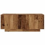 Meuble TV avec lumières LED vieux bois bois d'ingénierie – Image 7