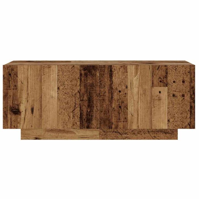 Meuble TV avec lumières LED vieux bois bois d'ingénierie – Image 7