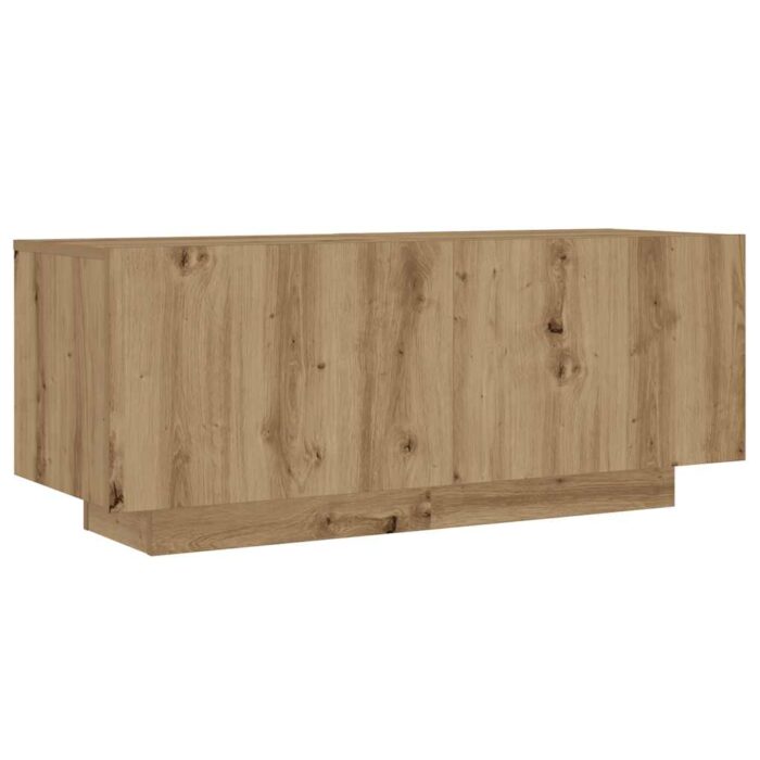 Meuble TV avec lumières LED chêne artisanal bois d'ingénierie – Image 6