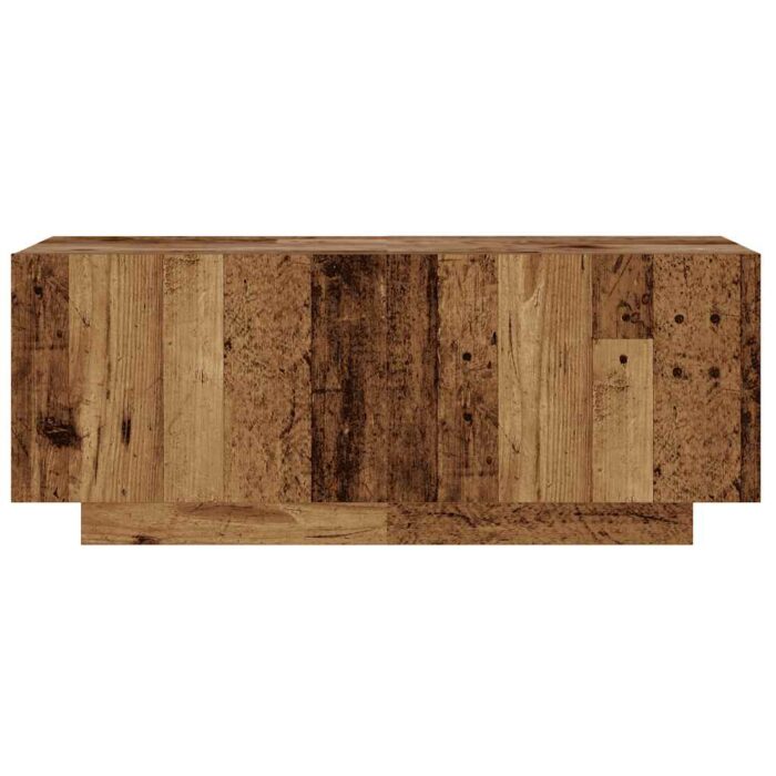 Table de chevet vieux bois 100x35x40 cm bois d'ingénierie – Image 2