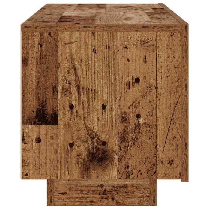 Table de chevet vieux bois 100x35x40 cm bois d'ingénierie – Image 3