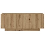 Table de chevet chêne artisanal 100x35x40 cm bois d’ingénierie – Image 2