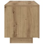 Table de chevet chêne artisanal 100x35x40 cm bois d’ingénierie – Image 3