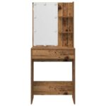 Ensemble de coiffeuse avec LED vieux bois bois d'ingénierie – Image 4