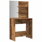 Ensemble de coiffeuse vieux bois bois d'ingénierie – Image 2