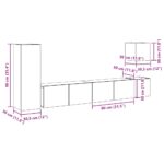Ensemble de meuble TV mural 5 pcs vieux bois bois d'ingénierie – Image 9